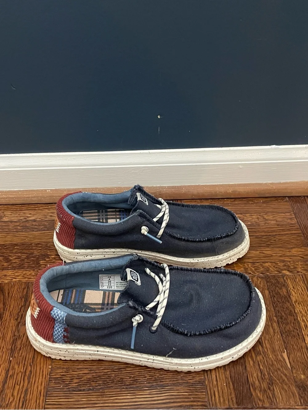 Hey Dude Navy Canvas Slip-Ons